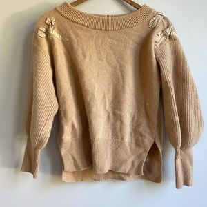 Loveshackfancy 100% cashmere sweater size XS
